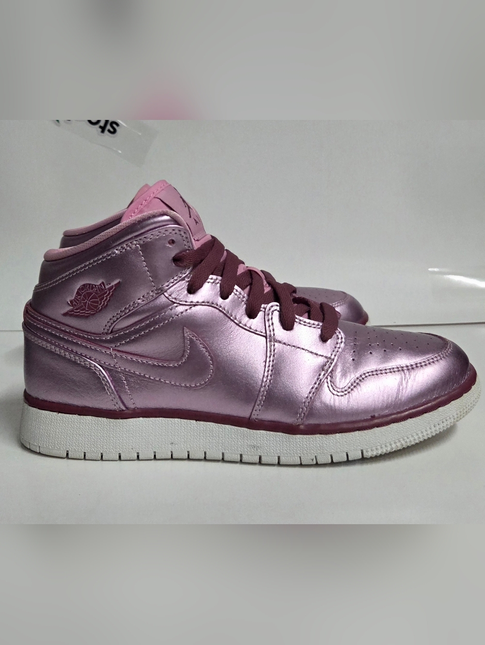 Nike Air Jordan 1 Mid SE GS Pink Rose Eur 40 7 Y Or 8.5 Womens